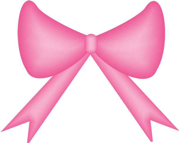 Pink Hair Clipart Girly Bow - Pink Hairbow No Background (613x534)