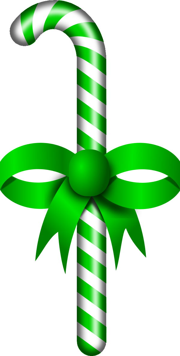 Candy Stick Red Ribbon - Candy Cane Clip Art (600x1182)
