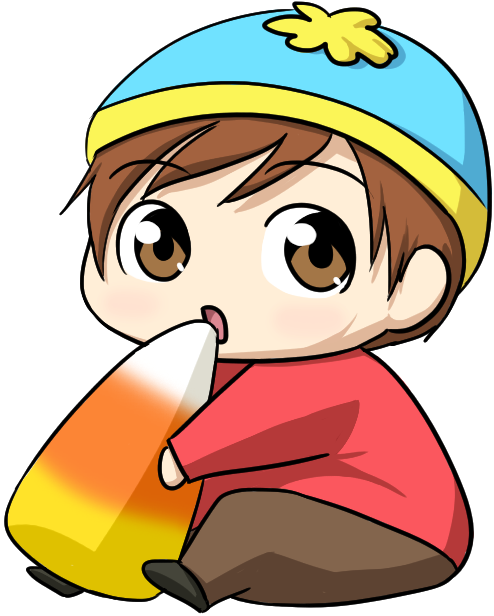 Suckin' On My Candy Corn By Southparkfantasy - Cute Cartoon Candy Corn (494x616)