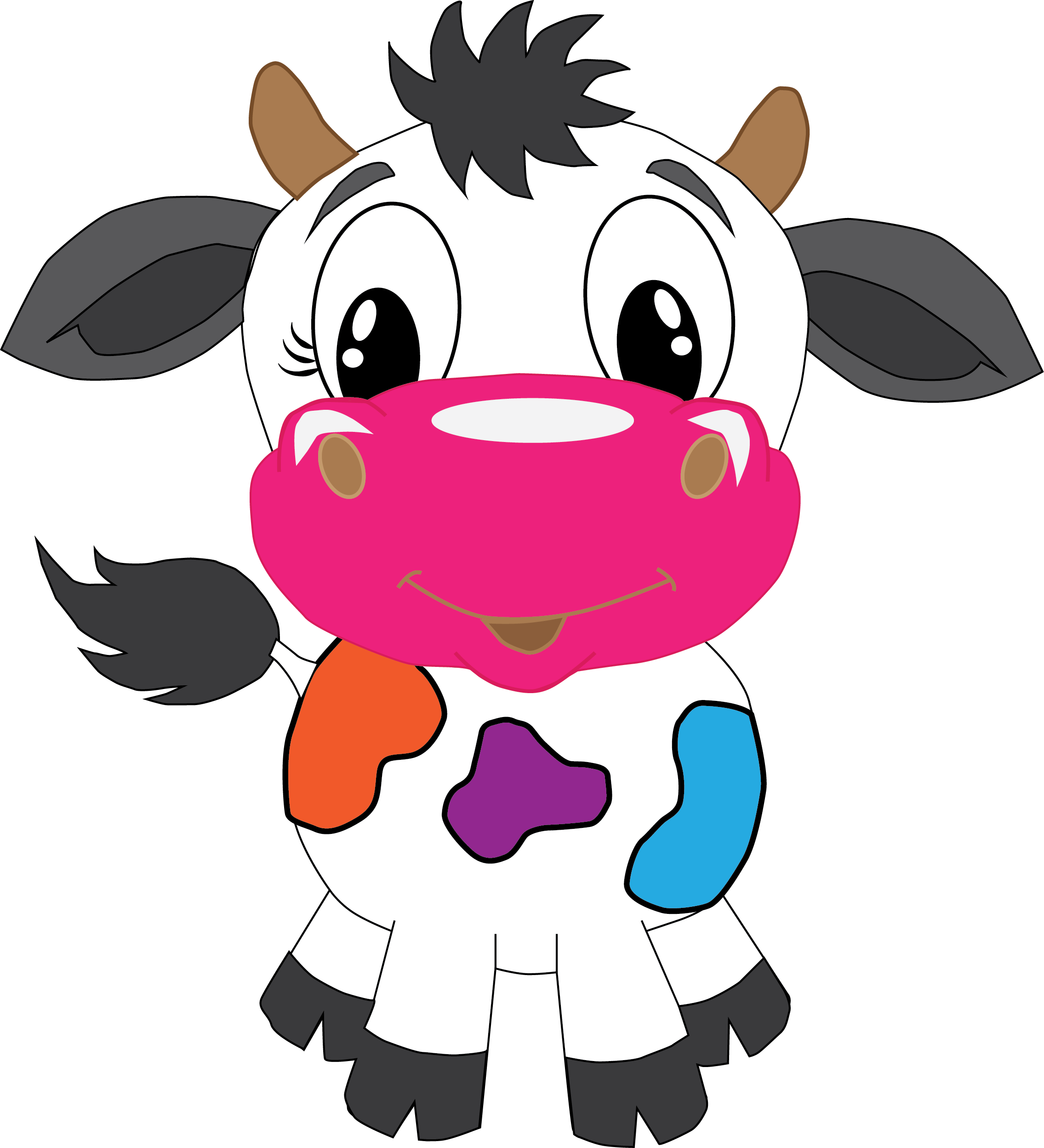 Colour Cow - Cartoon Cow Ears - (2271x2496) Png Clipart Download