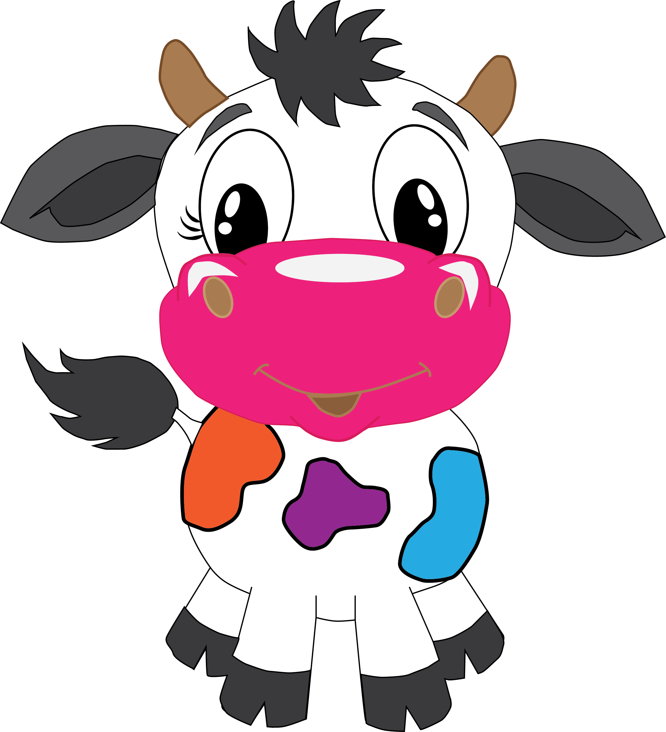 Colour Cow - Cartoon Cow Ears (2271x2496)