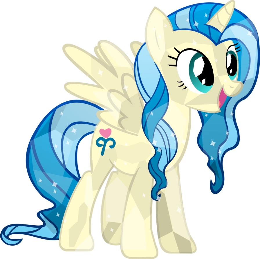 Crystal Tina Fountain Heart By Vector-brony - My Little Pony Ponies (896x892)