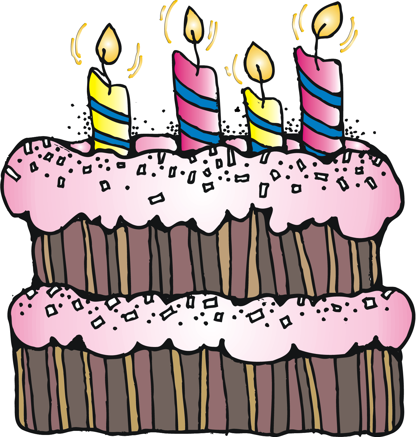 Cartoon Birthday Cake Clipart - Free 4th Birthday Clipart (1426x1500)