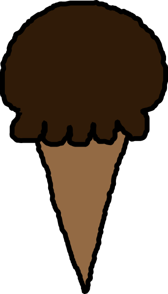 Chocolate Ice Cream Clip Art - Chocolate Ice Cream Clipart (342x596)