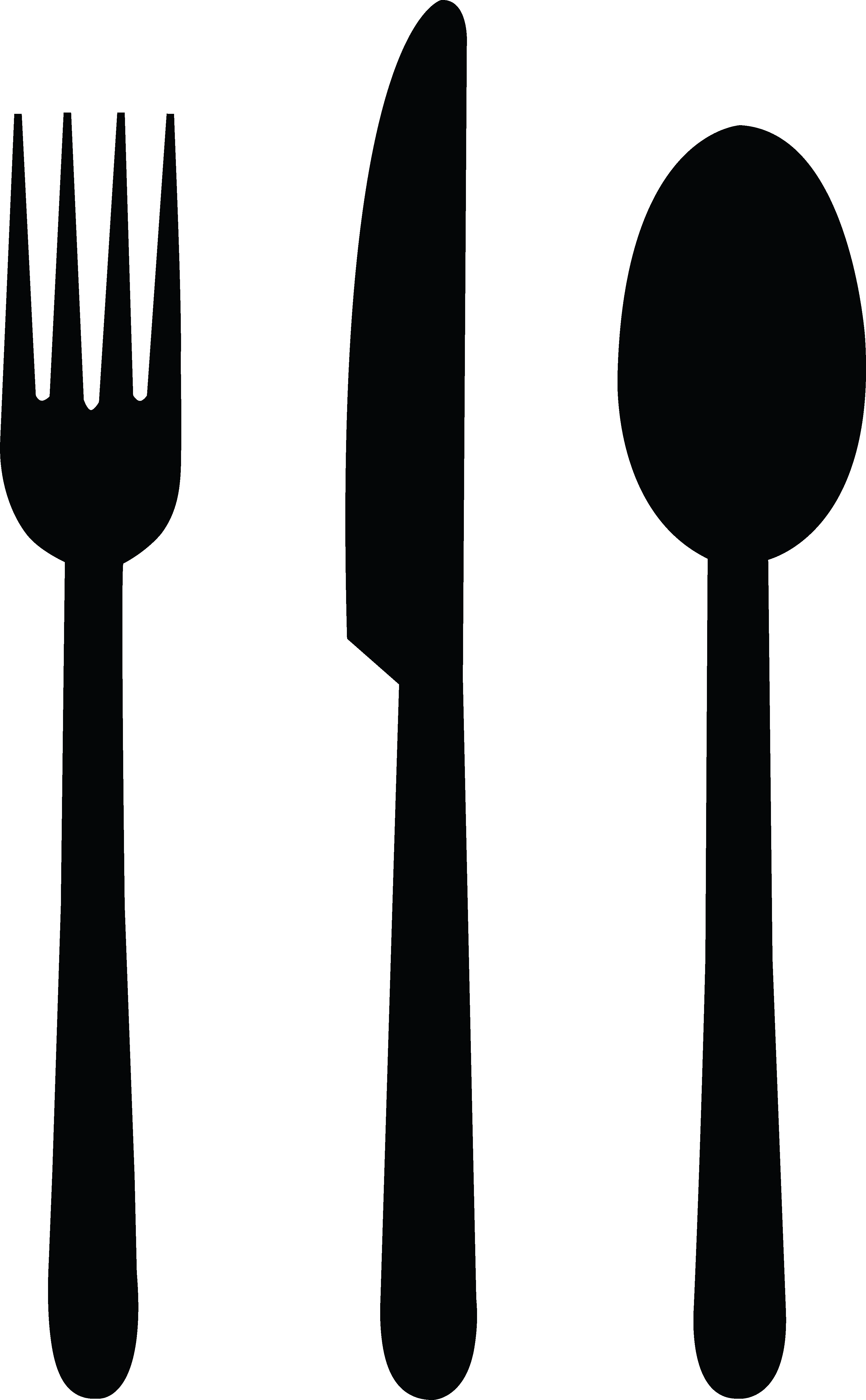 Fork Clipart - Fork Spoon Knife Clipart (3353x5424)