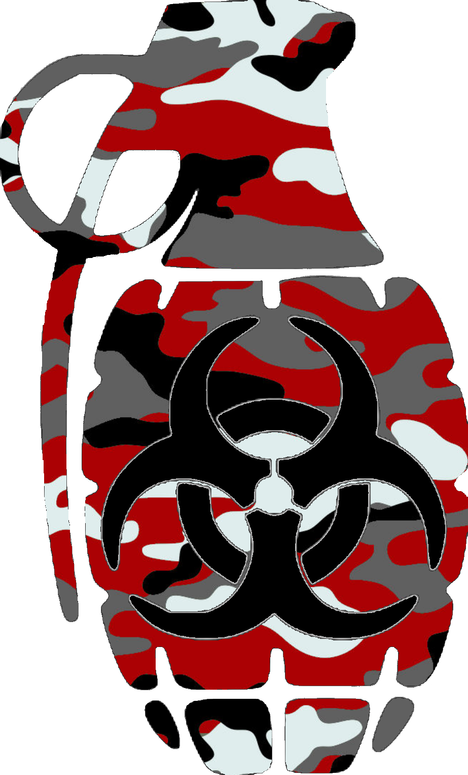 Red Camouflage Grenade Image - Visual Arts (923x1526)
