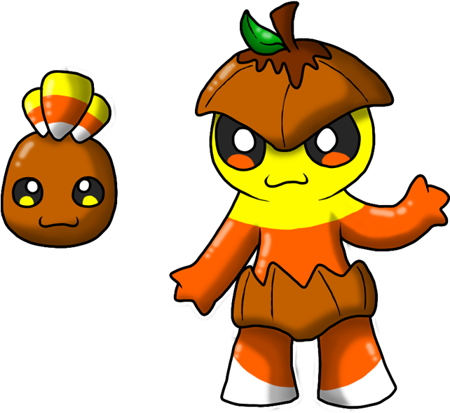 Fakemon Candycorn By Kat-skittychu - Cartoon (695x614)