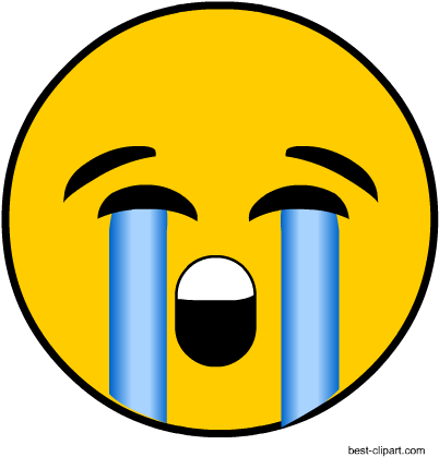Crying Emoji, Free Clip Art - Frosted Window Transfer Mandatory Symbol (450x450)