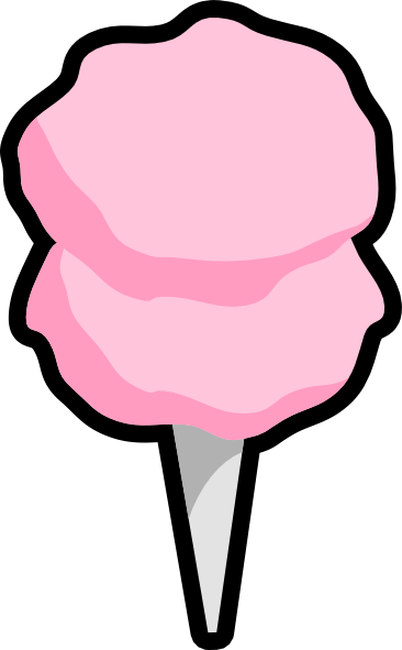 Cotton Candy Clipart - Carnival Clip Art Cotton Candy (366x591)