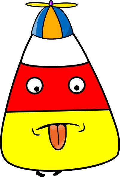 Candy Corn Kid Clip Art - Crazy Hat Clip Art (402x595)