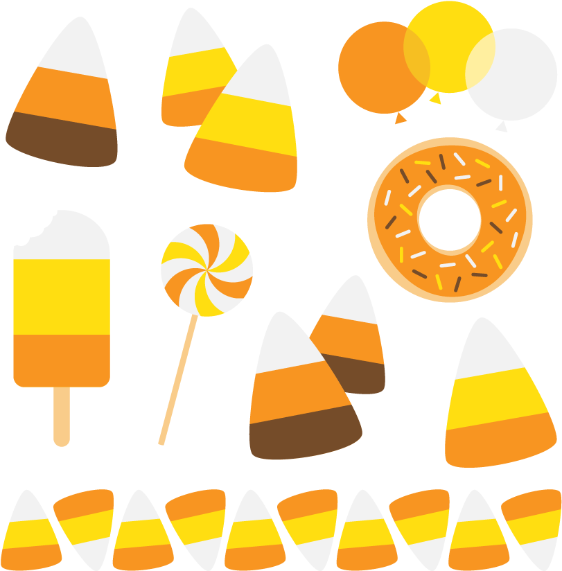 Hlms Candy Corn Clip Art & Hlms Candy Corn - Clip Art (864x864)