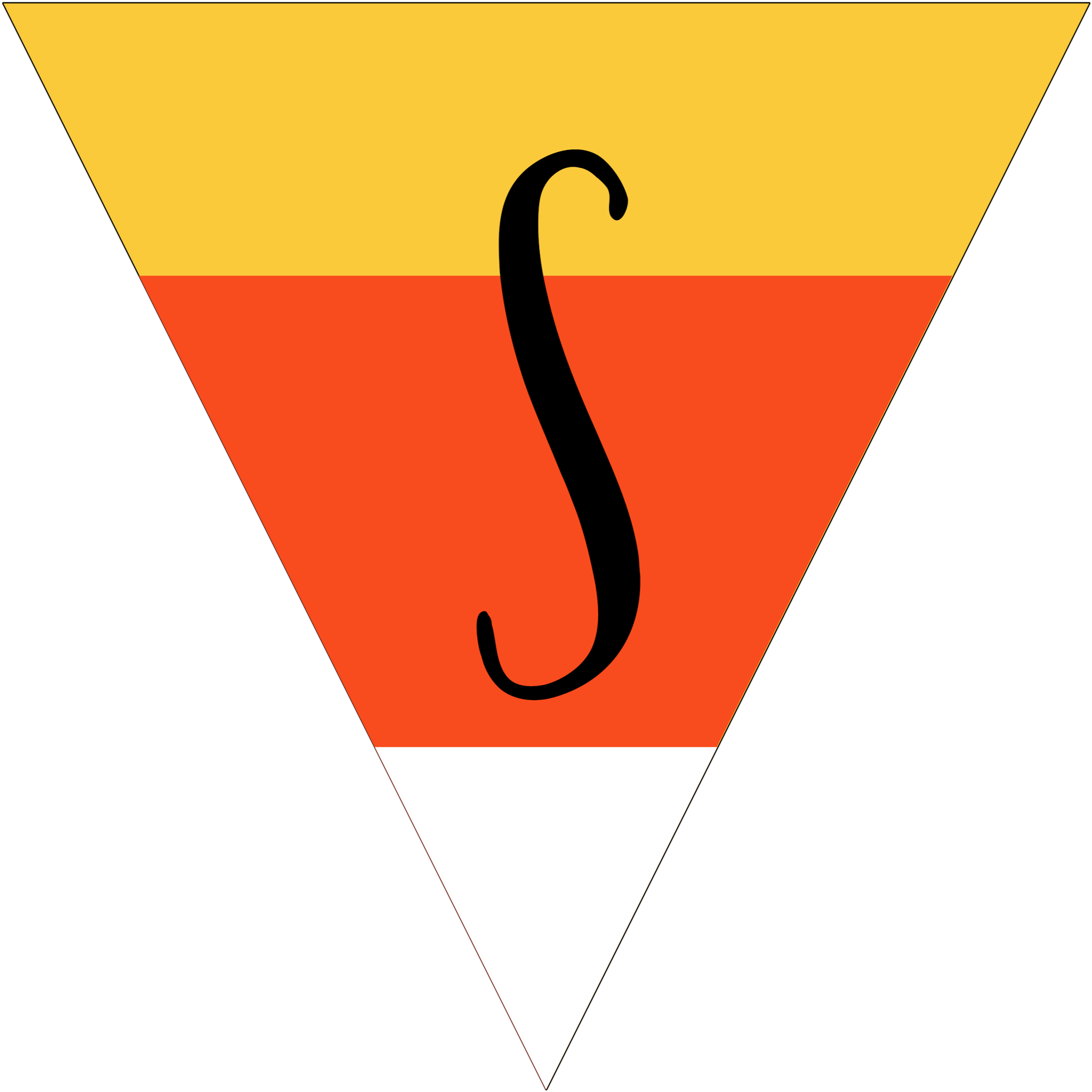 Free Printable Halloween Banner Candy Corn Letters - Banner Letters Orange (2431x2431)
