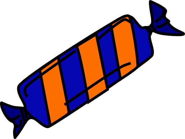 Blue And Orange Candy Clip Art - Orange And Blue Candy (640x480)