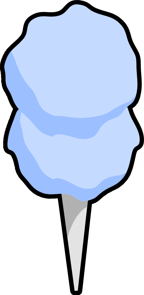 Large Cotton Candy - Cotton Candy Clip Art (600x1231)