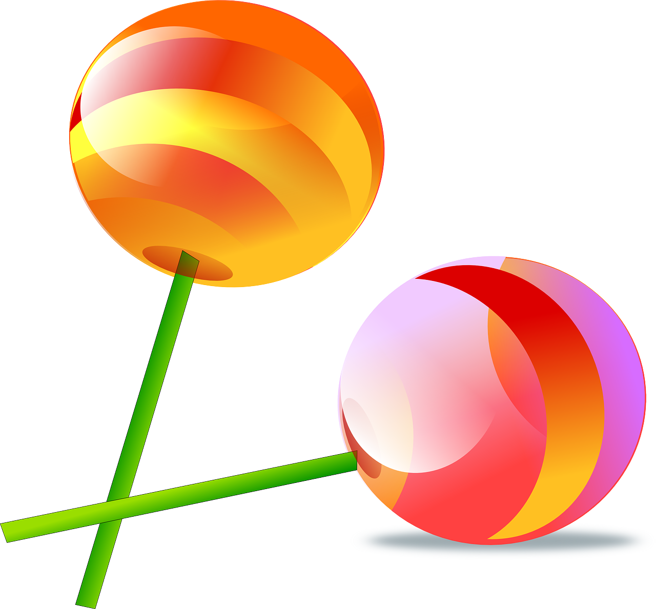 Lollipop - Two Lollipops Clipart (2400x1800)