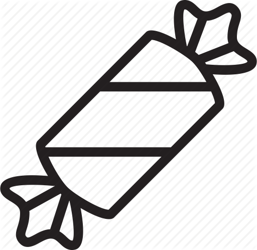 Candy Icons - Black And White Candy Icon (512x498)
