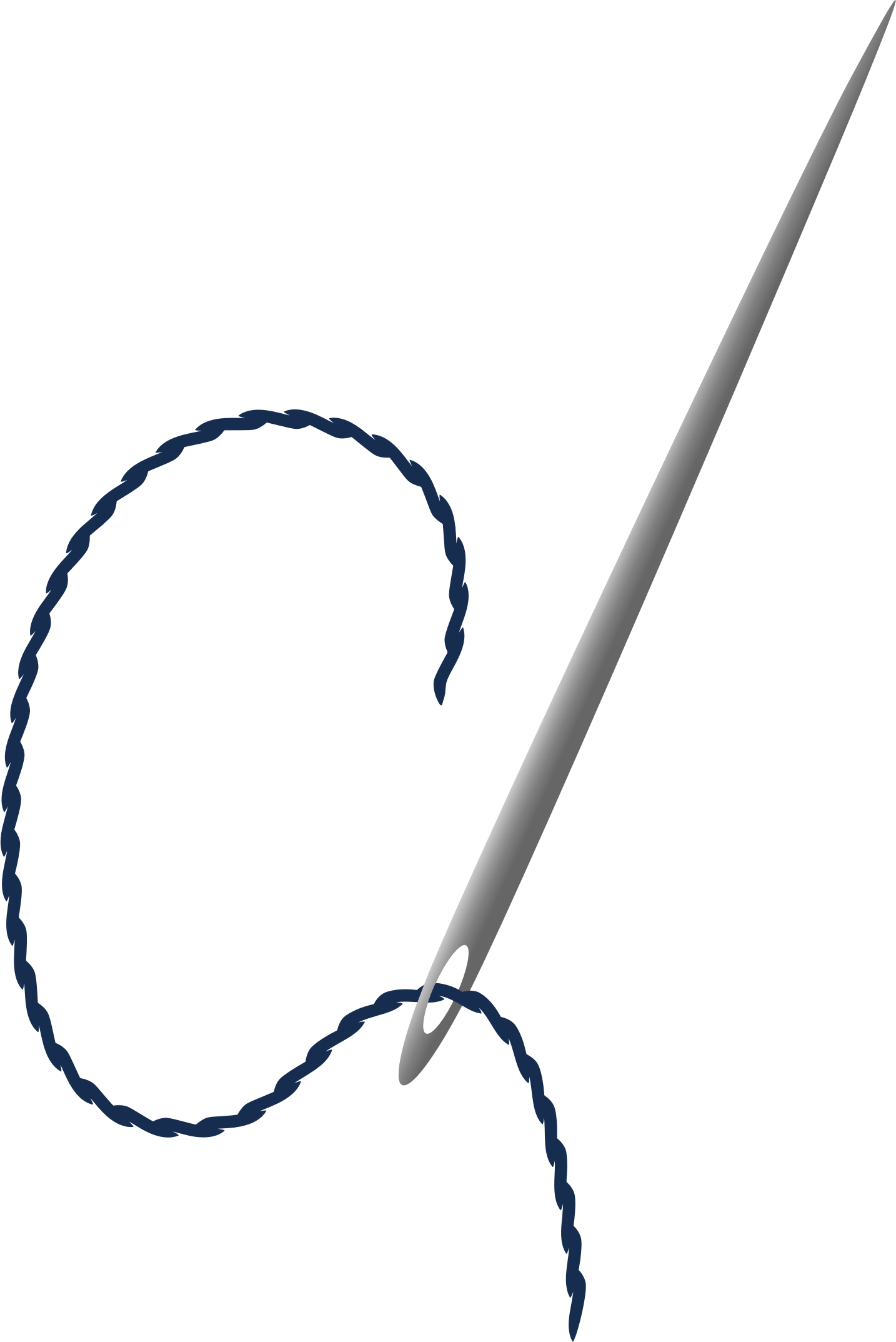 Needle And Cotton Clipart - Needle And Thread Transparent (1434x2147)