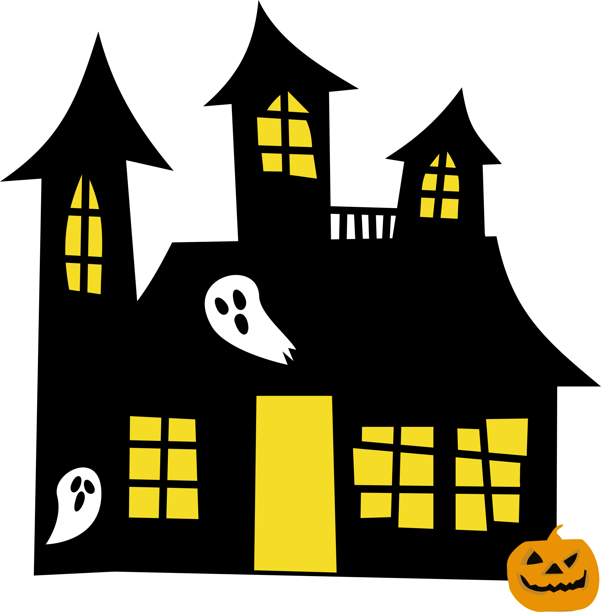 Big Image - Clip Art Haunted House (2356x2400)