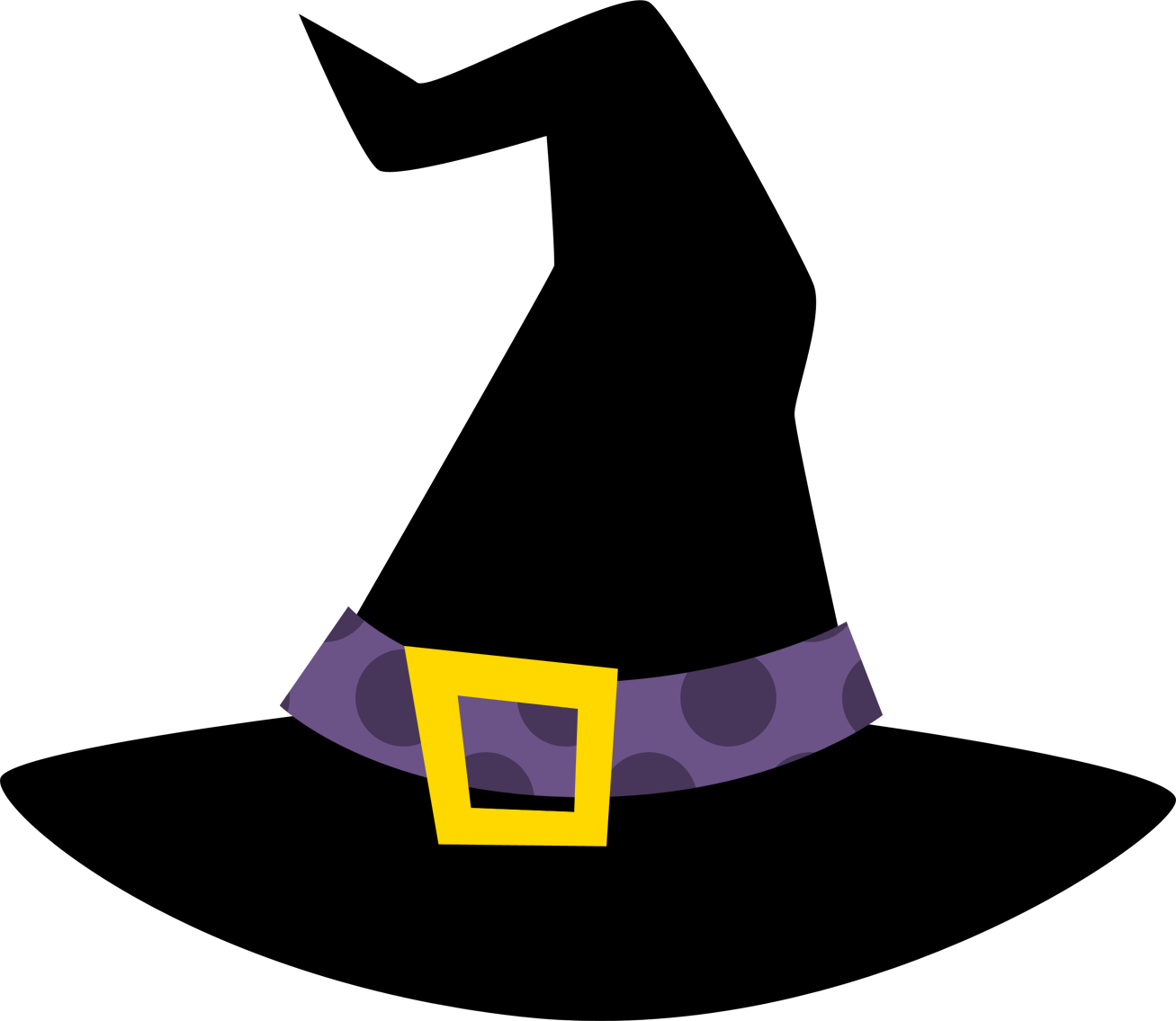 Costume Clipart Halloween Decoration - Halloween Witch Hat (1307x1135)