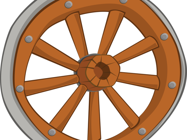 Cowboy Clipart Wheel - Wagon Wheel Clip Art (640x480)