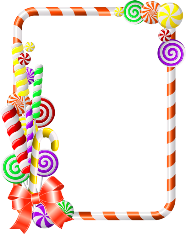 Candy Border Clipart 3 By Bradley - Candy Border (825x1024)