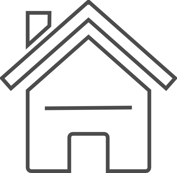 Grey House Clip Art - Modern Clip Art House (600x587)
