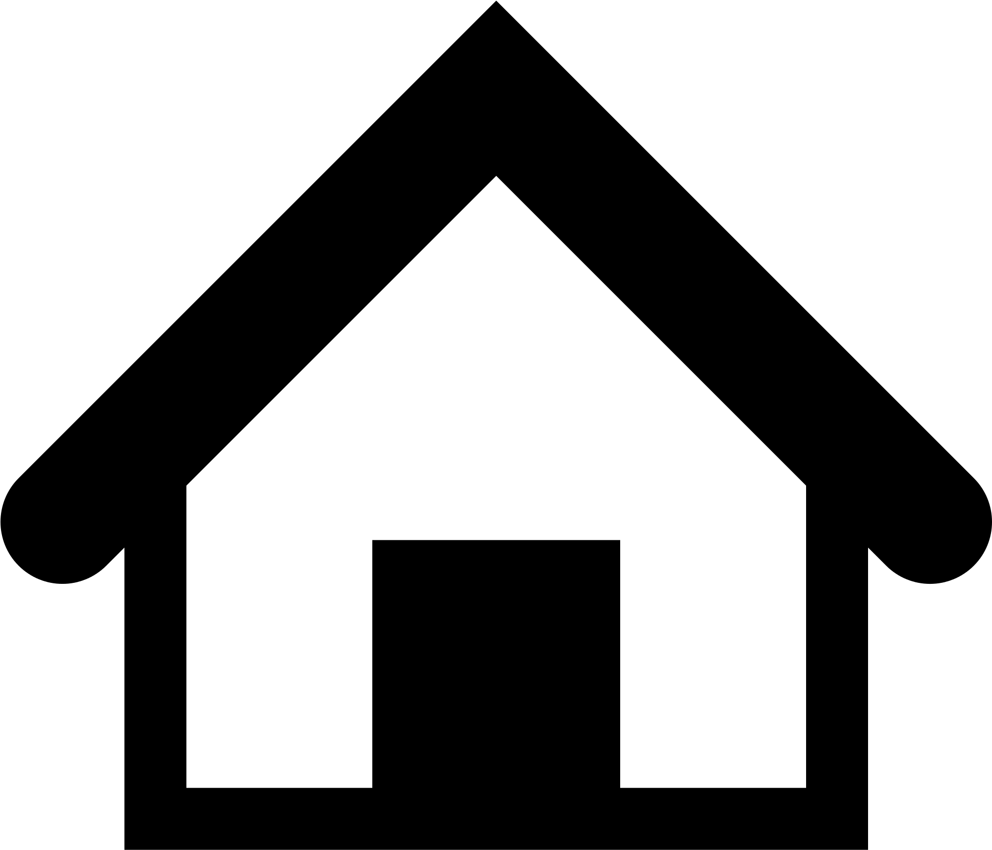 Filesimpleicons Places Home Outline With Black Door - 512px (2000x2000)