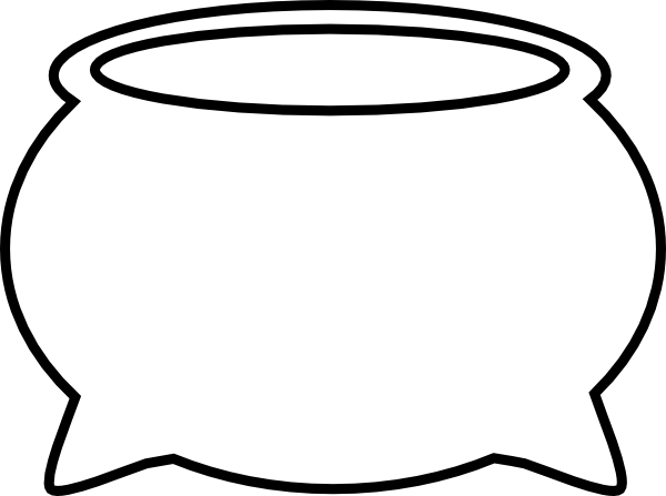 Cauldron Outline Clipart - Brunswick Stew (600x447)