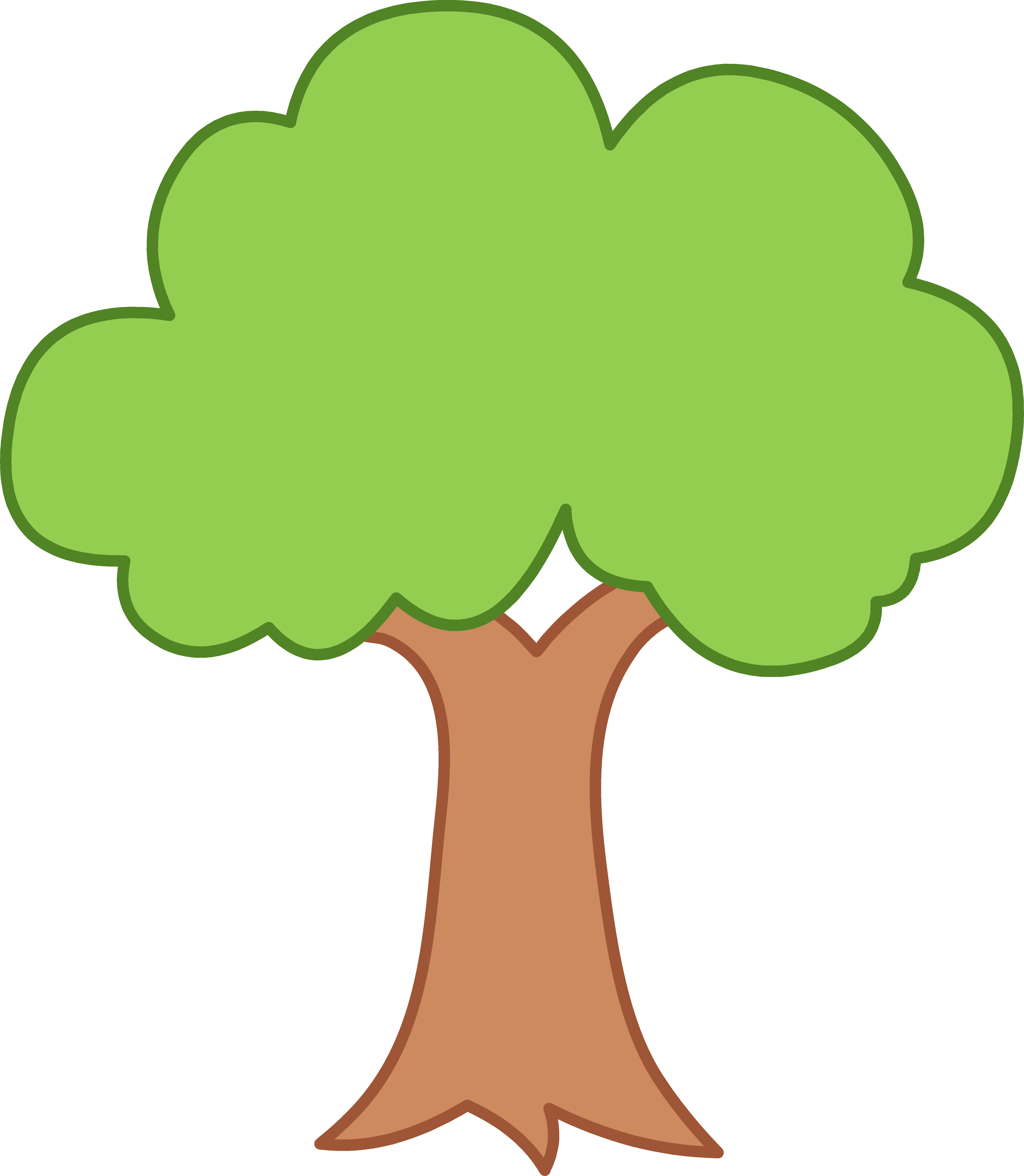 Clip Art Tree Outline - Tree Clipart (5548x6372)