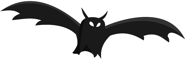 Halloween - Bat - Clipart - Chauve Souris Svg (640x272)