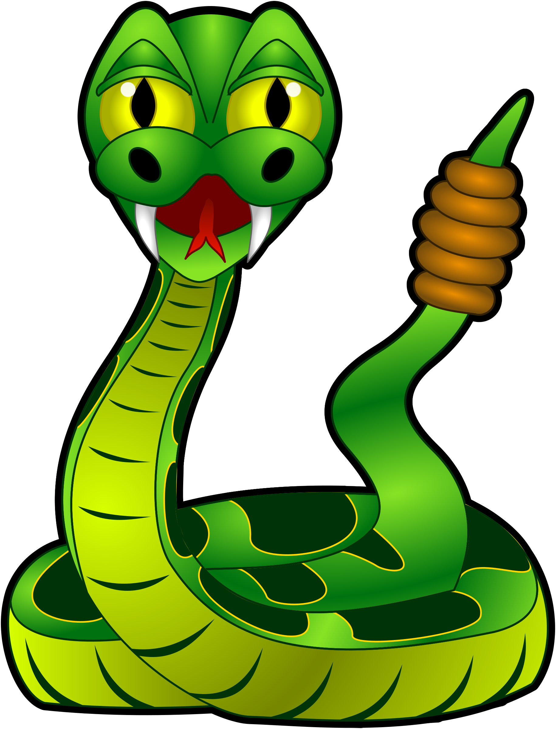Serpent Clipart Rainforest Animal - Rattlesnake Cartoon (1830x2400)