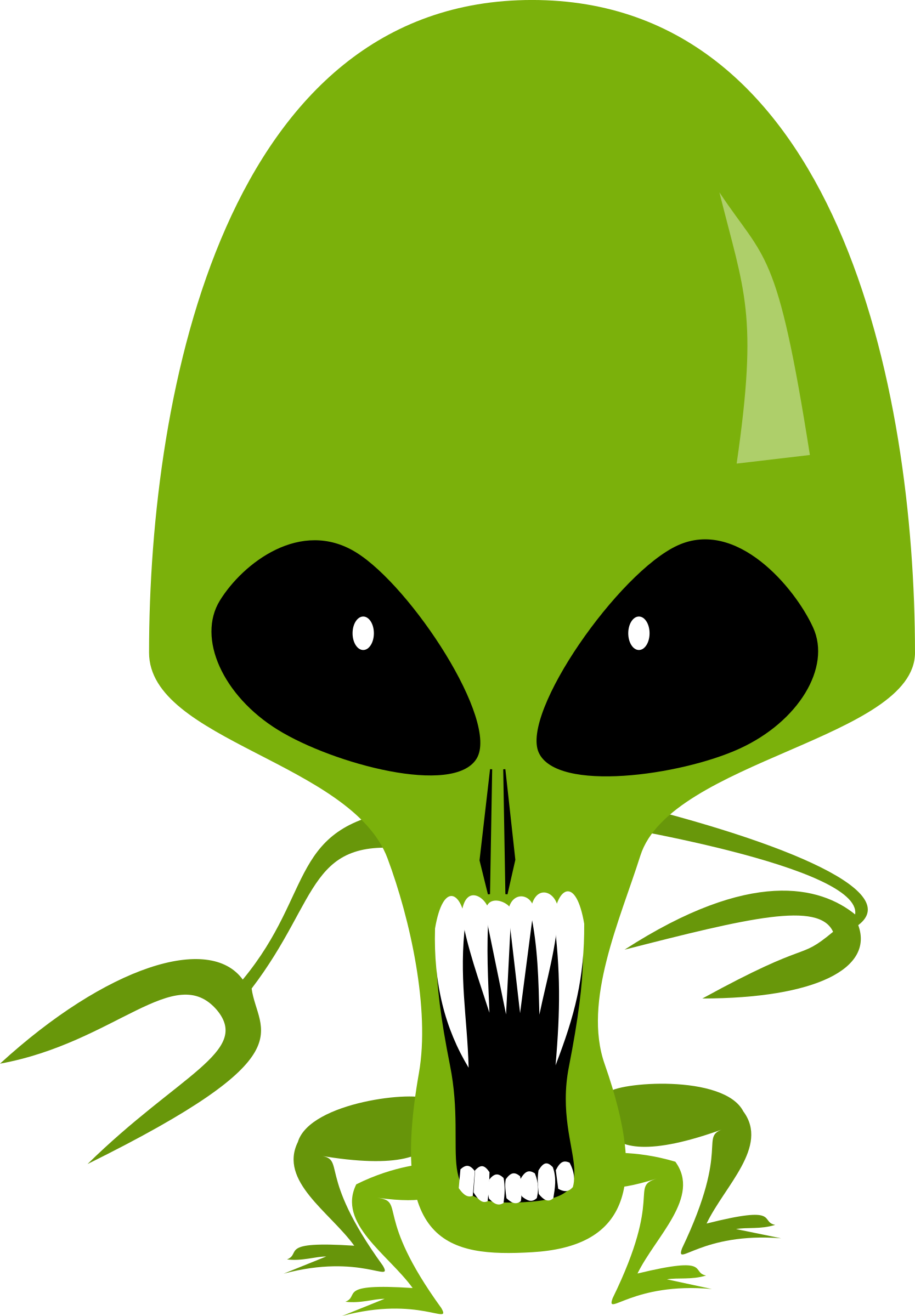 Clipart Alien Openclipart - Alien Vector Png (1668x2400)