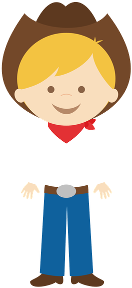 Family Clipartcowgirl Partycowboy - Cowboy (286x591)