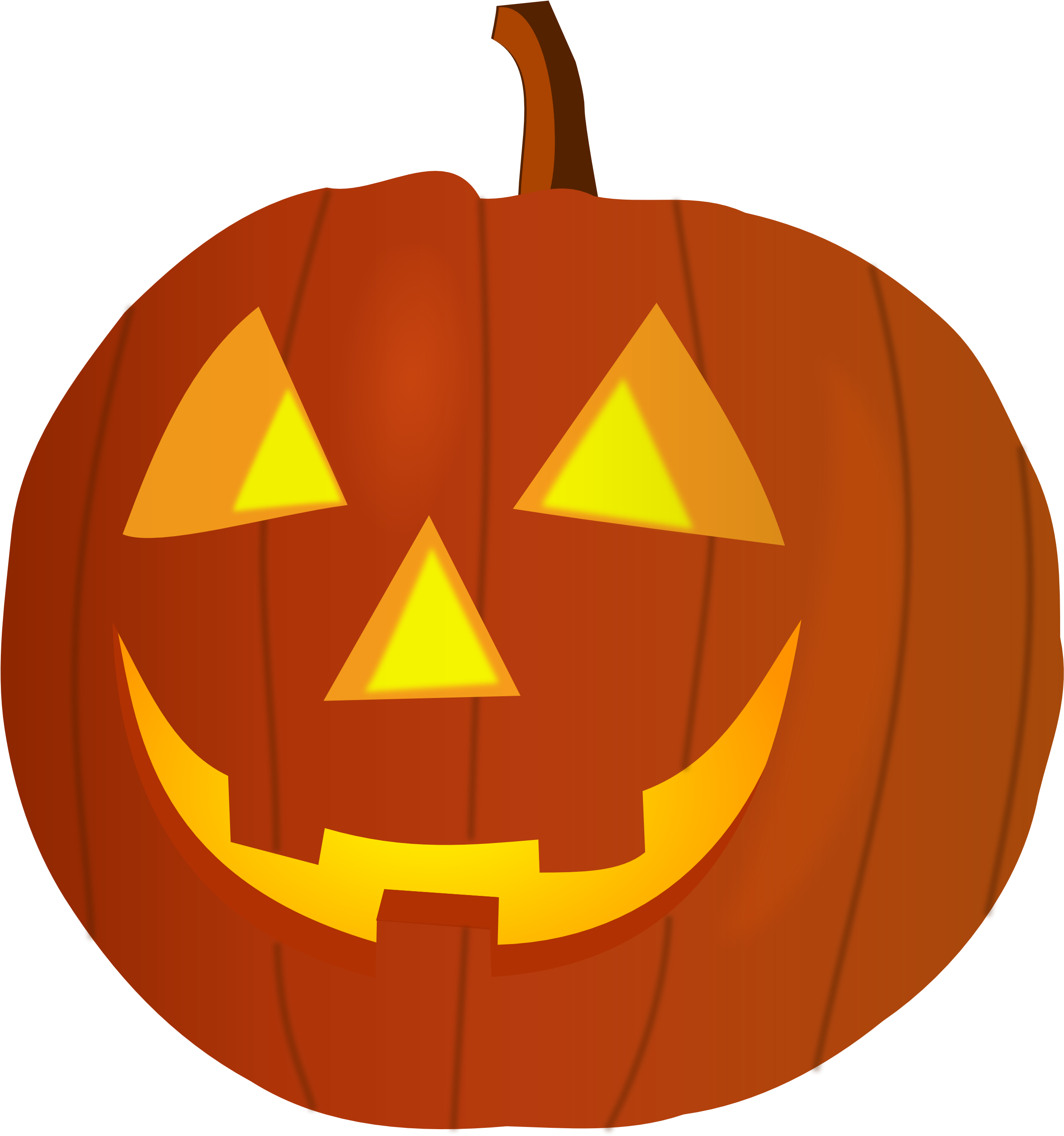 Halloween Pumpkin Clipart No Background - My Favorite Cook Book A Coloring Book [book] (2555x2730)