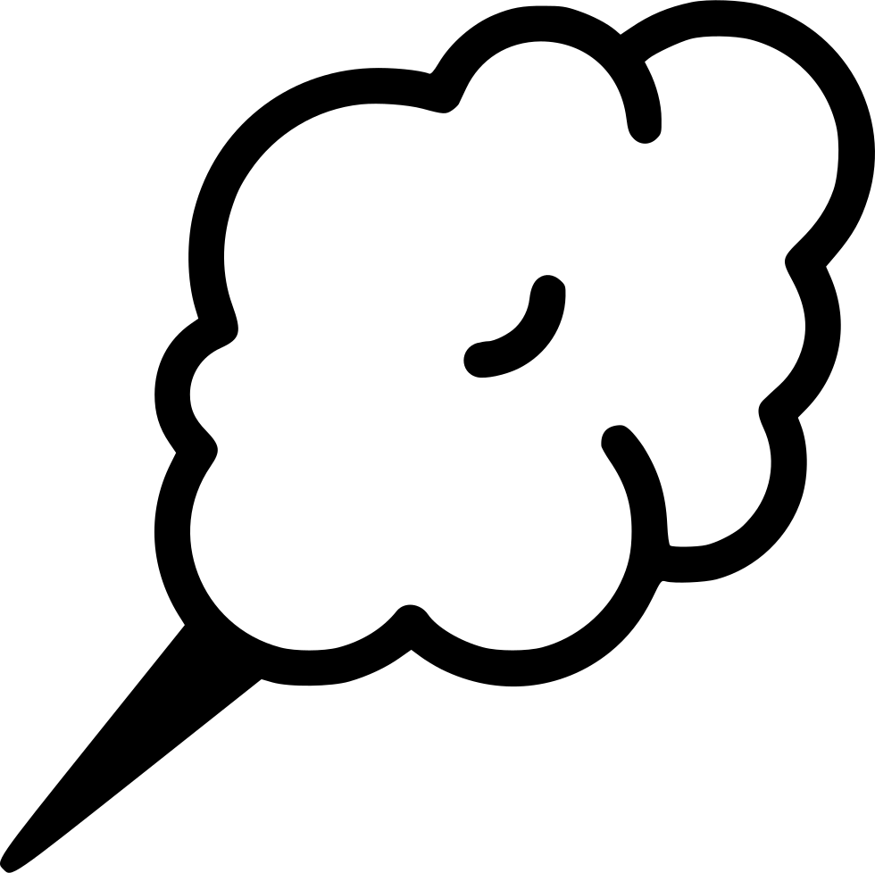 Cotton Candy Svg Png Icon Free Download - Cotton Candy Simple Drawing (980x978)