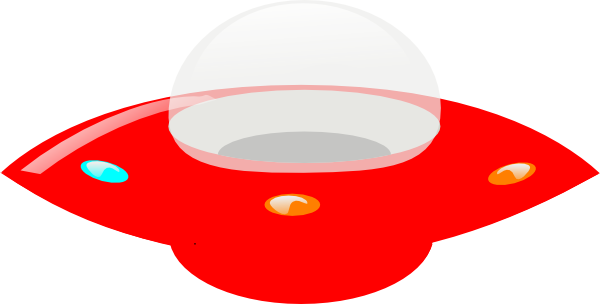 Red Ufo Clipart (600x304)