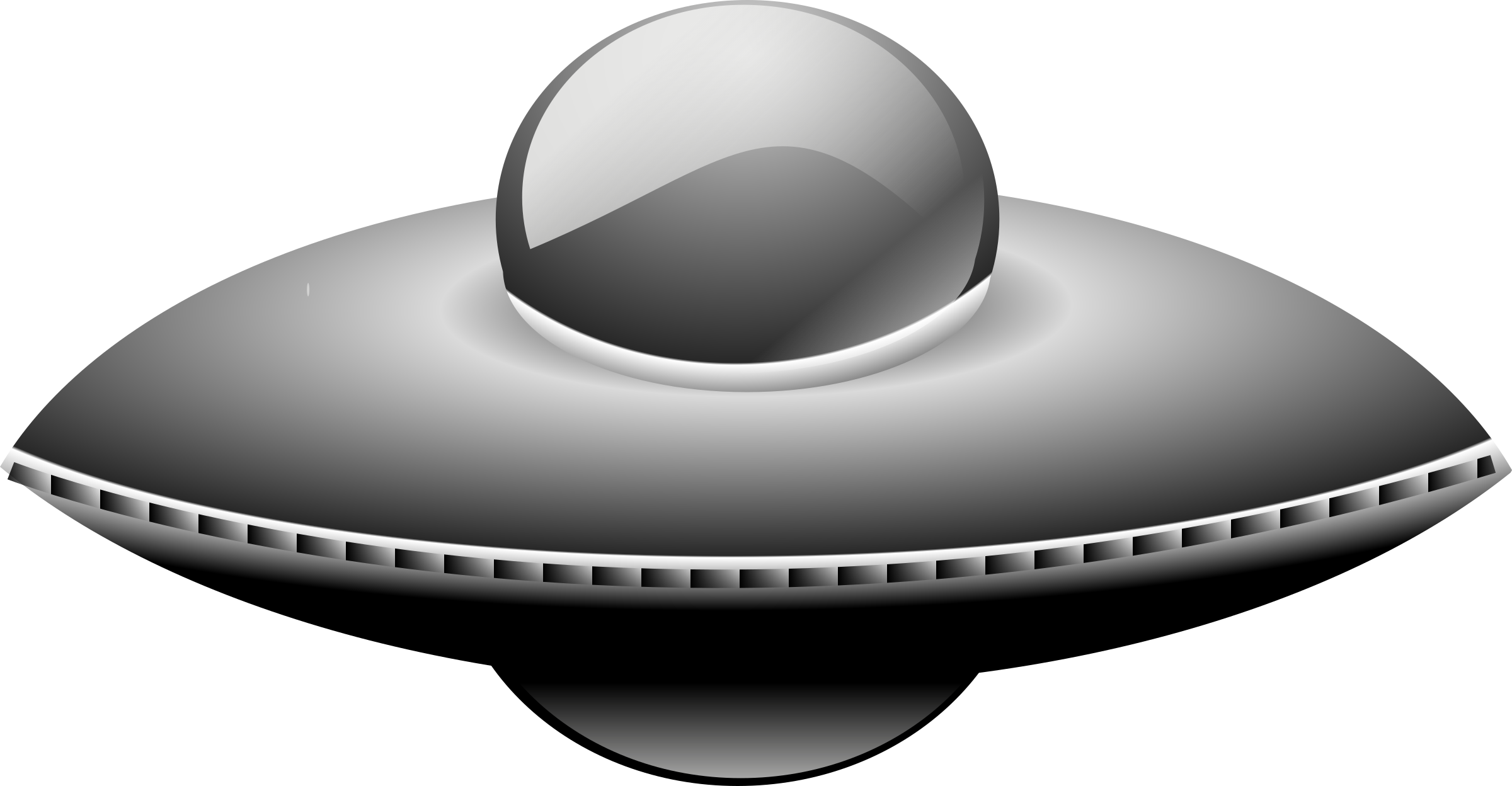 Ufo In Metalic Style Icons Png - Ufo Clip Art (2400x1248)