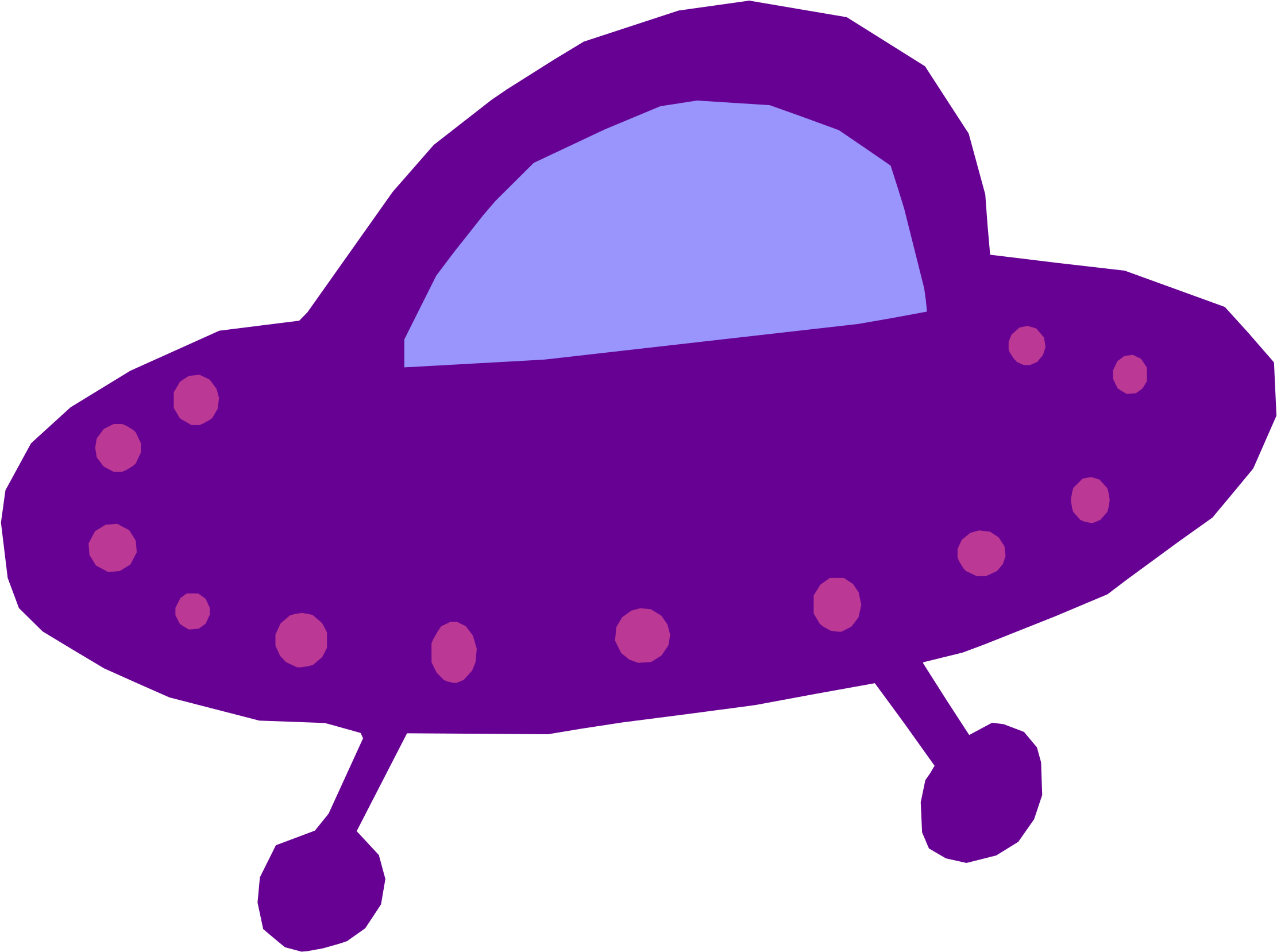 Purple Refixed - Ufo Clipart (2400x1851)