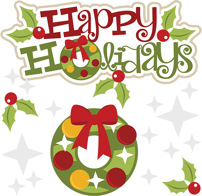 Happy Holiday Clip Art - Happy Holidays Clip Art (648x629)