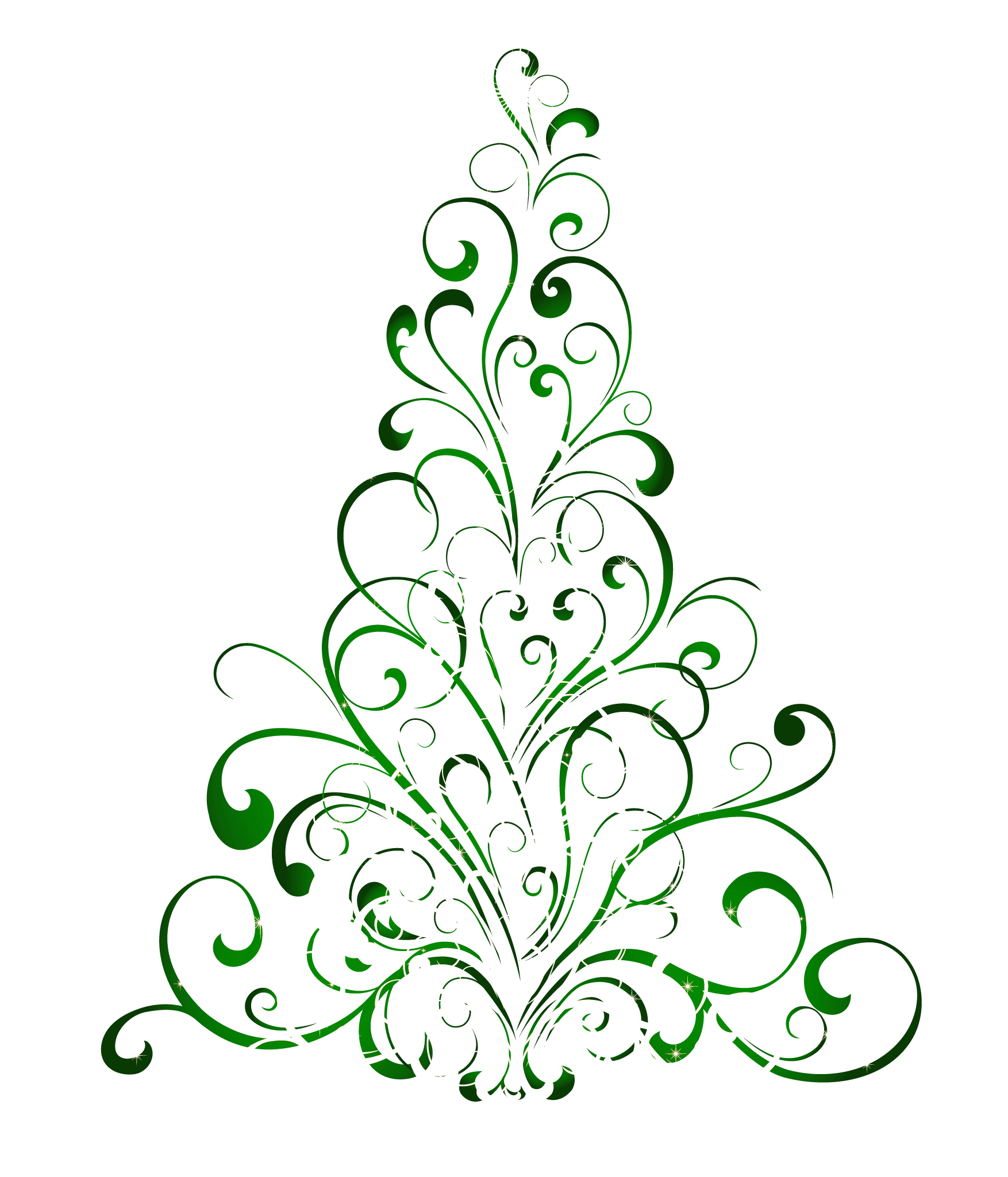 Transparent Green Christmas Tree Png Clipart - Christmas Tree Shower Curtain (1958x2114)