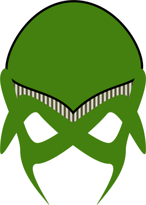 Ben10 Clip Art - Alien Mask Template (600x842)