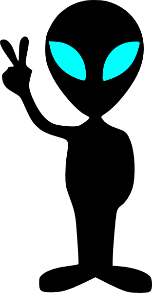 Alien Clip Art - มนุษย์ ต่าง ดาว สี เขียว การ์ตูน (312x599)