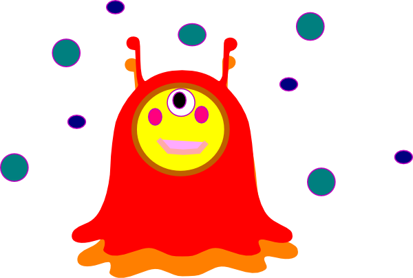 Orange Alien Clip Art - Orange Alien Clipart (600x405)
