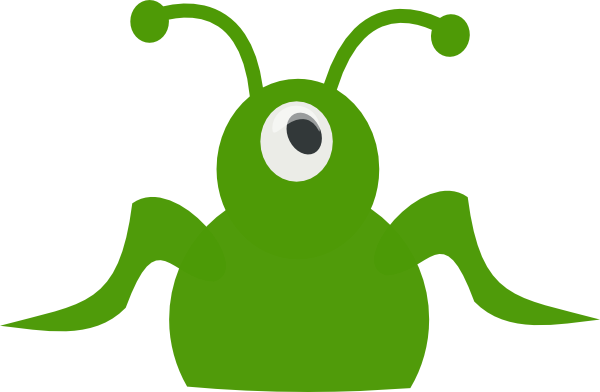 Green Alien Clip Art - Free Clip Art Alien (600x392)