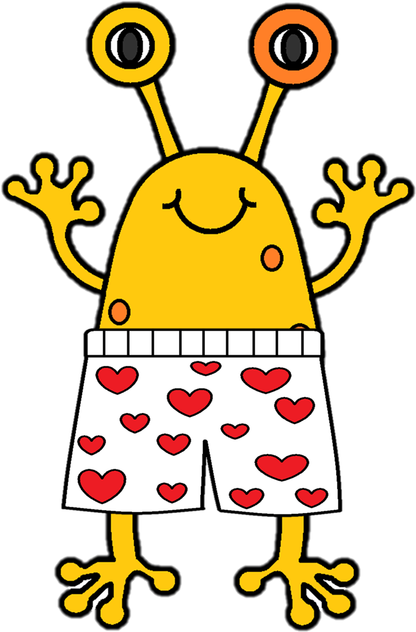 Alien Clipart Yellow - Aliens Love Underpants Characters (987x1396)