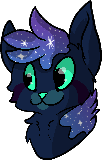 Galaxy Cat Headshot By Deathbyufo On Deviantart - Galaxy Cat Drawings (520x669)