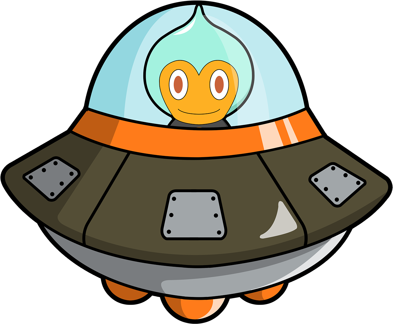 Bitcoinaliens Spaceship - Alien Spaceship Cartoon Png - (1600x1200) Png  Clipart Download, image size:1297x1068