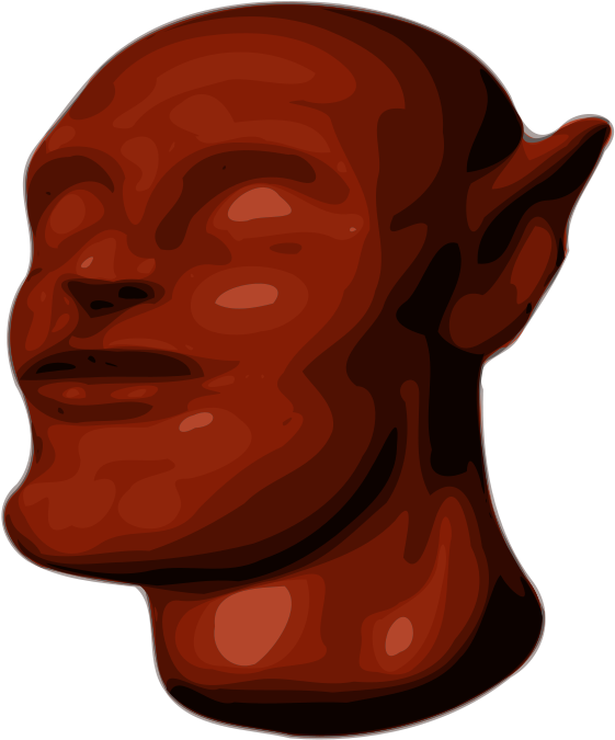Spaceship Clipart Alien Head - Red Alien Head Shower Curtain (637x900)