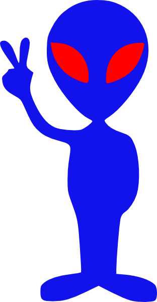 Alien Clip Art At Vector Clip Art Free - Blue Alien Png (312x599)