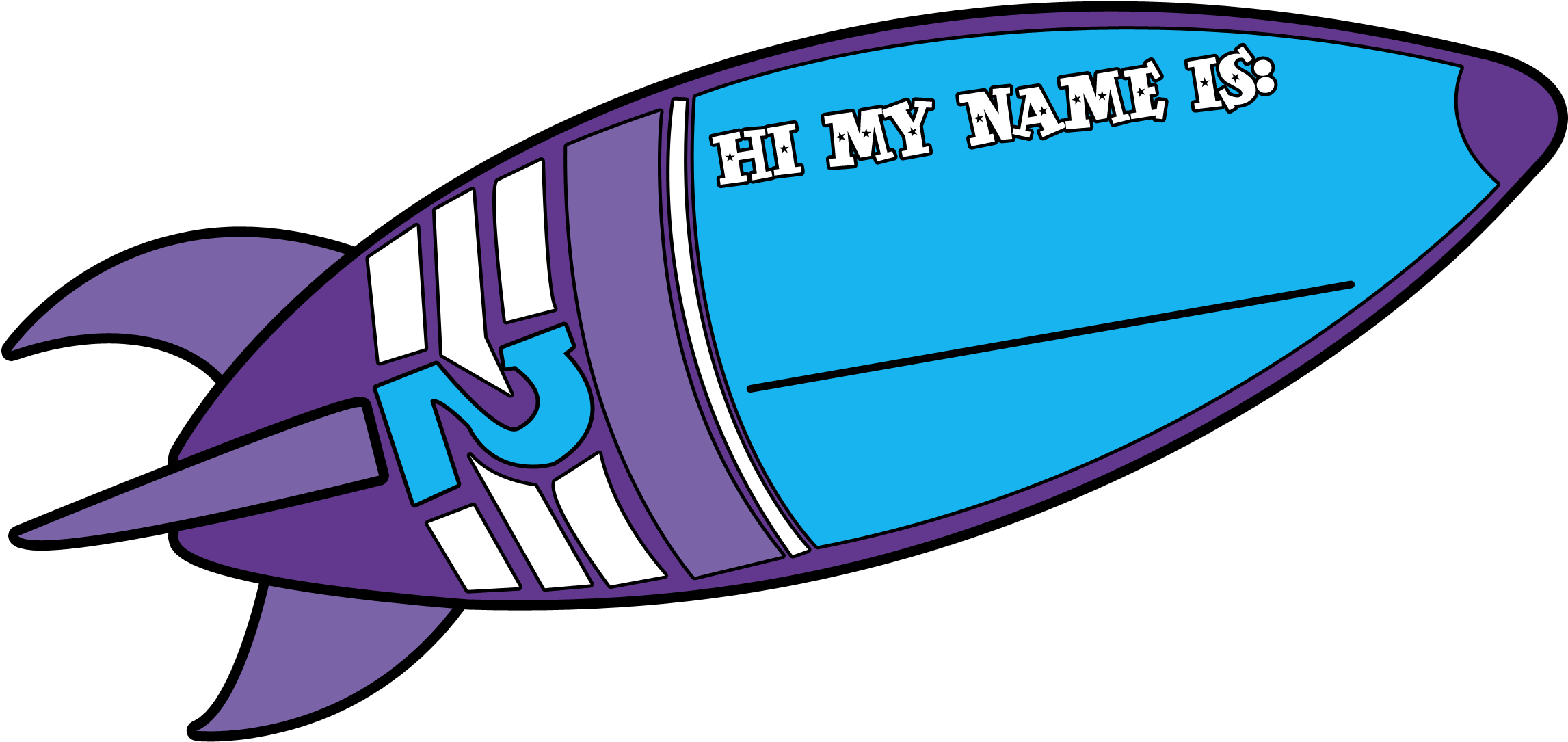 Spaceship Pictures For Kids Cliparts - Space Name Tag (2400x1500)